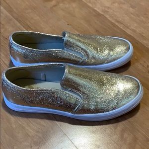 Guess gold metallic slides